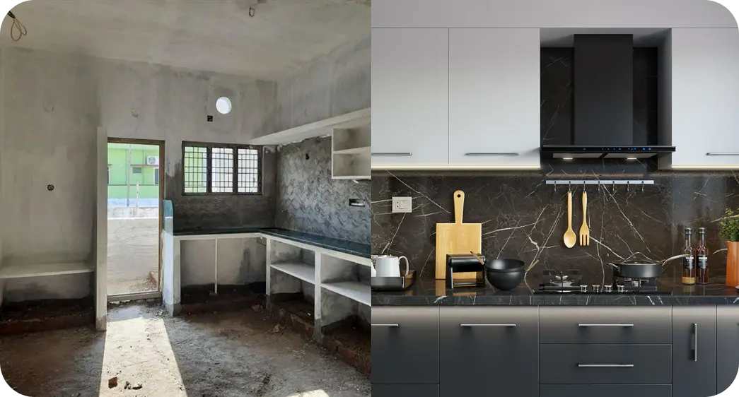 Before and After Kitchen