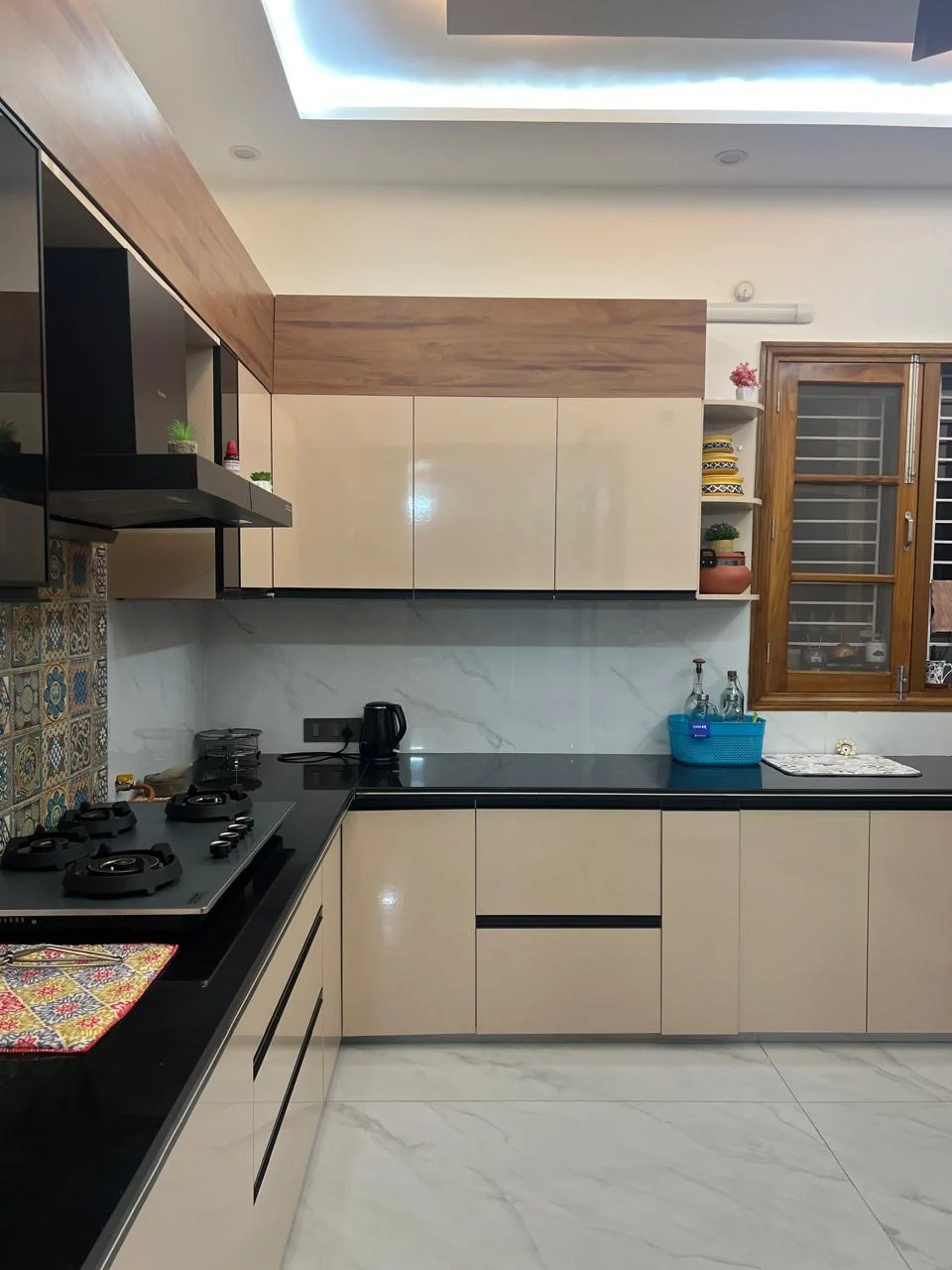 Traditional Teak Charm Kitchen