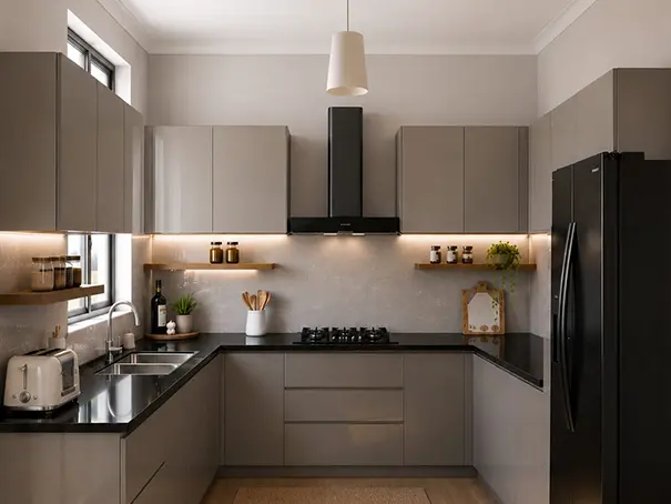 Smart Kit render - Midnight Navy Modular Kitchen