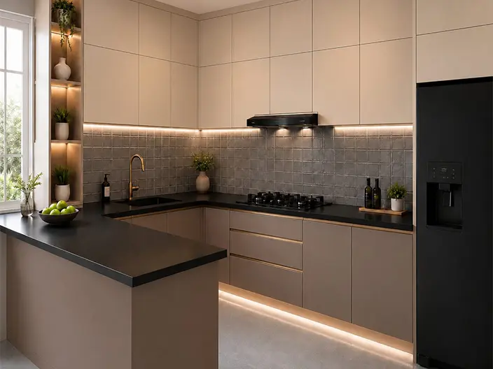 Installed kitchen - after