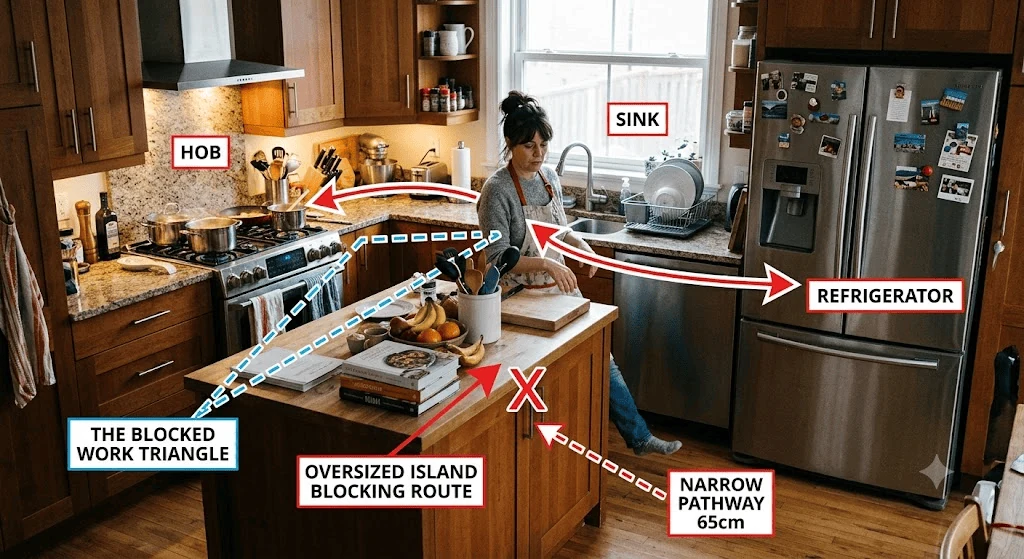 The Kitchen Workflow Mistake: How Poor Placement of Appliances Makes Everyday Cooking Difficult