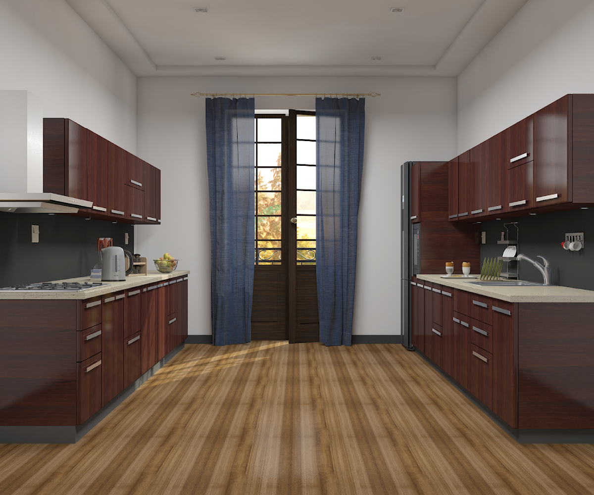 parallel shaped kitchen design ideas